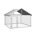 Outdoor Dog Kennel With Roof 200 X 200 X 150 Cm
