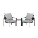 Outdoor Furniture 3Pcs Lounge Setting Bistro Set Chairs Table Patio