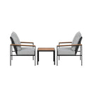 Outdoor Furniture 3Pcs Lounge Setting Bistro Set Chairs Table Patio