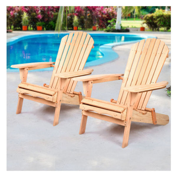 Outdoor Furniture Beach Chairs Lounge Wooden Adirondack Garden Patio