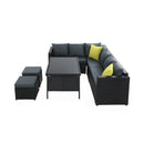 Outdoor Furniture Patio Set Dining Table Chair Lounge Wicker Garden