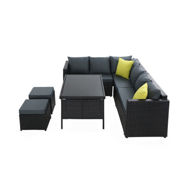 Outdoor Furniture Patio Set Dining Table Chair Lounge Wicker Garden