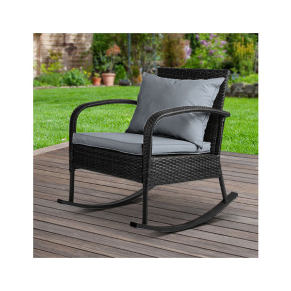 Outdoor Furniture Rocking Chair Wicker Garden Patio Lounge