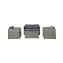 Outdoor Furniture Sofa Set 4 Seater Wicker Lounge Setting Table Chairs