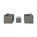 Outdoor Furniture Sofa Set 4 Seater Wicker Lounge Setting Table Chairs