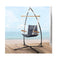 Outdoor Grey Hammock Chair With Steel Stand Hanging Hammock