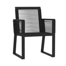 Outdoor Garden Dining Set Black