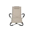 Outdoor Geometrical Sun Lounger Steel Cream