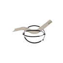 Outdoor Geometrical Sun Lounger Steel Cream