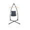 Outdoor Grey Hammock Chair With Steel Stand Hanging Hammock