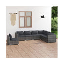 Outdoor Grey Poly Rattan Lounge With Cushions
