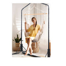 Outdoor Hammock Chair With Stand Hanging Hammock With Pillow Cream