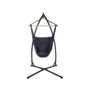 Outdoor Hanging Hammock Chair With Pillow Grey Steel Stand