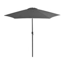 Outdoor Parasol With Metal Pole 300 Cm Anthracite