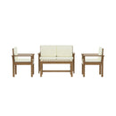 Outdoor Sofa Set 4 Seater Acacia Wood Lounge Setting Table Chairs