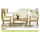 Outdoor Sofa Set 4 Seater Acacia Wood Lounge Setting Table Chairs