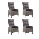 Outdoor Solid Acacia Garden Dining Set Grey