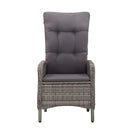 Outdoor Solid Acacia Garden Dining Set Grey