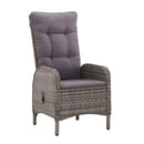 Outdoor Solid Acacia Garden Dining Set Grey