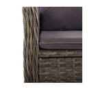 Outdoor Solid Acacia Garden Dining Set Grey