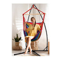 Outdoor Stand Hanging Hammock Pillow Rainbow With Steel
