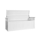 Outdoor Storage Box Wooden Garden Bench 129Cm Chest Tool Toy Sheds Xl