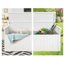 Outdoor Storage Box Wooden Garden Bench 129Cm Chest Tool Toy Sheds Xl