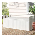 Outdoor Storage Box Wooden Garden Bench 129Cm Chest Tool Toy Sheds Xl
