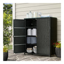 Outdoor Storage Cabinet Box Garage Wicker Shelf Chest Garden Shed