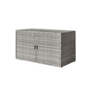 Outdoor Storage Cabinet Box Deck Wicker Shelf Chest Garden Shed Tools