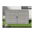 Outdoor Storage Cabinet Box Deck Wicker Shelf Chest Garden Shed Tools