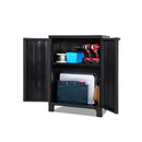 Outdoor Storage Cabinet Lockable Sheds Adjustable Black