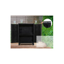 Outdoor Storage Cabinet Lockable Sheds Adjustable Black