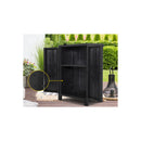 Outdoor Storage Cabinet Lockable Sheds Adjustable Black