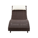 Outdoor Sun Lounge Setting Brown Bed Rattan Patio Furniture