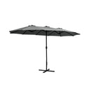Outdoor Twin Umbrellas Beach Stand Garden Base Sun Patio