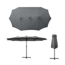 Outdoor Twin Umbrellas Beach Stand Garden Base Sun Patio
