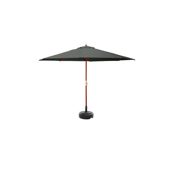 Outdoor Umbrella With Base Garden Stand Deck Charcoal