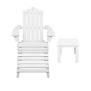 Outdoor Wooden Adirondack Patio Chair Sun Lounge Beach Table Setting