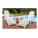 Outdoor Wooden Adirondack Patio Chair Sun Lounge Beach Table Setting