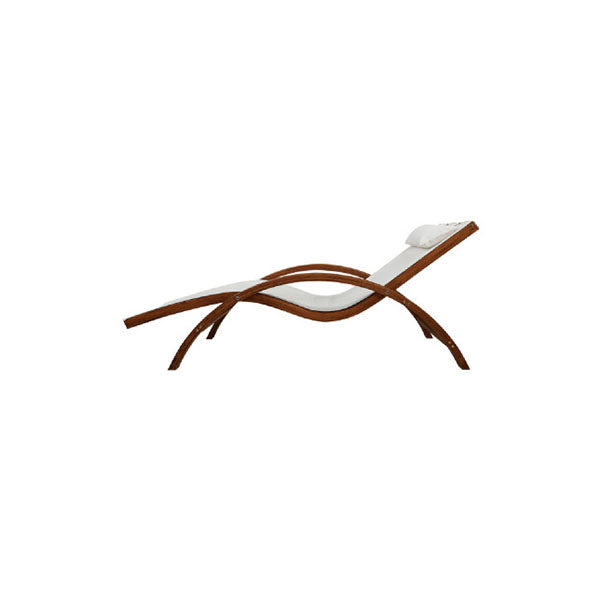 Outdoor Wooden Sun Lounge Setting Day Bed Chair
