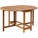 Outdoor Acacia Wood Oval Drop Leaf Table
