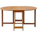 Outdoor Acacia Wood Oval Drop Leaf Table