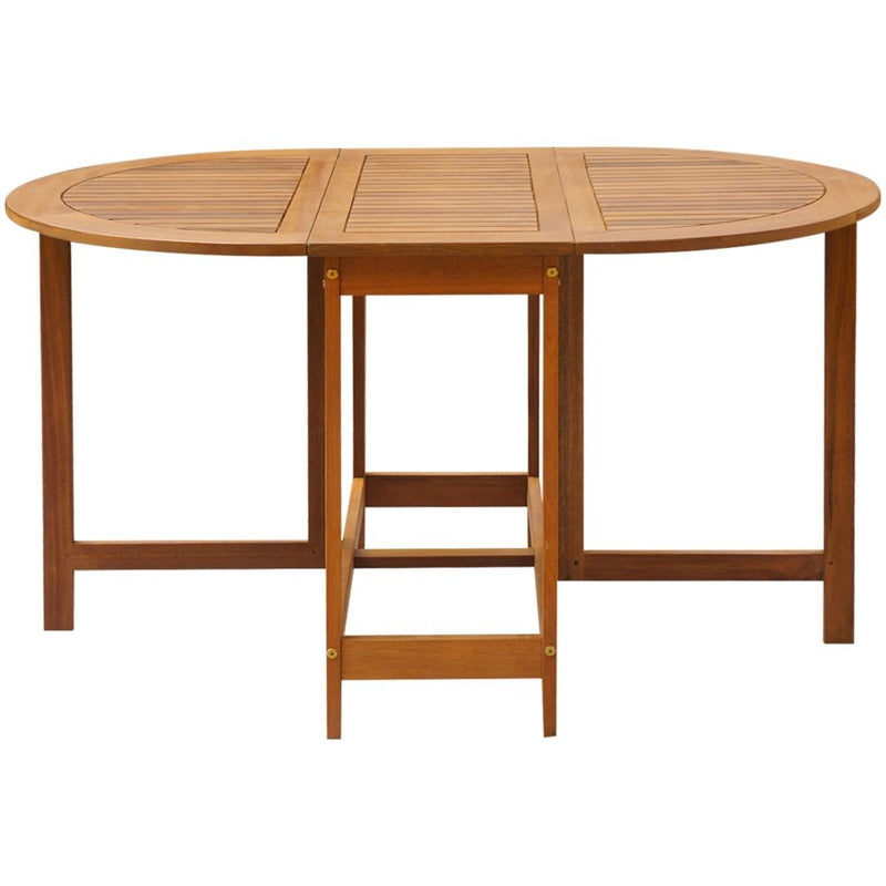 Outdoor Acacia Wood Oval Drop Leaf Table