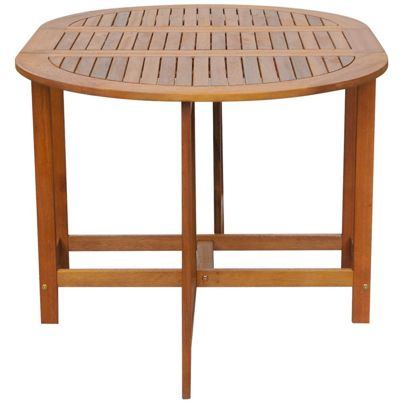 Outdoor Acacia Wood Oval Drop Leaf Table
