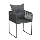 Outdoor Chairs 2 Pcs With Pillows Poly Rattan Black