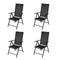 Outdoor Chairs 4 Pcs Aluminum 54 X 73 X 107 Cm Black