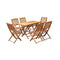 Outdoor Dining Set 7 Pieces Solid Acacia Wood