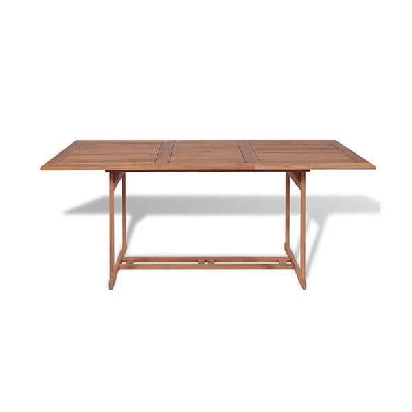 Outdoor Dining Table Rectangular 180 X 90 X 75 Cm Teak