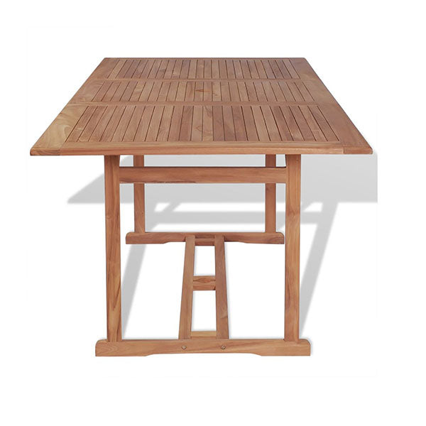 Outdoor Dining Table Rectangular 180 X 90 X 75 Cm Teak